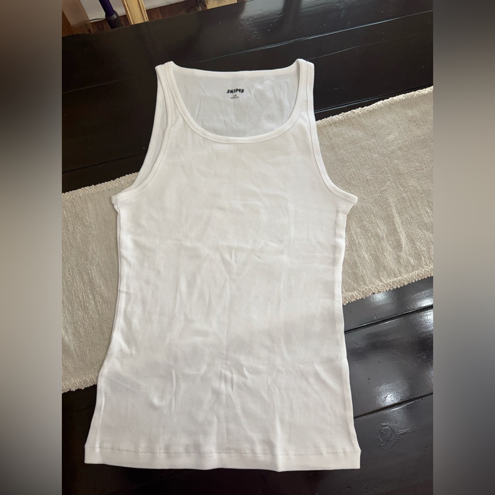 SKIMS Man White Tank Top - Size XL